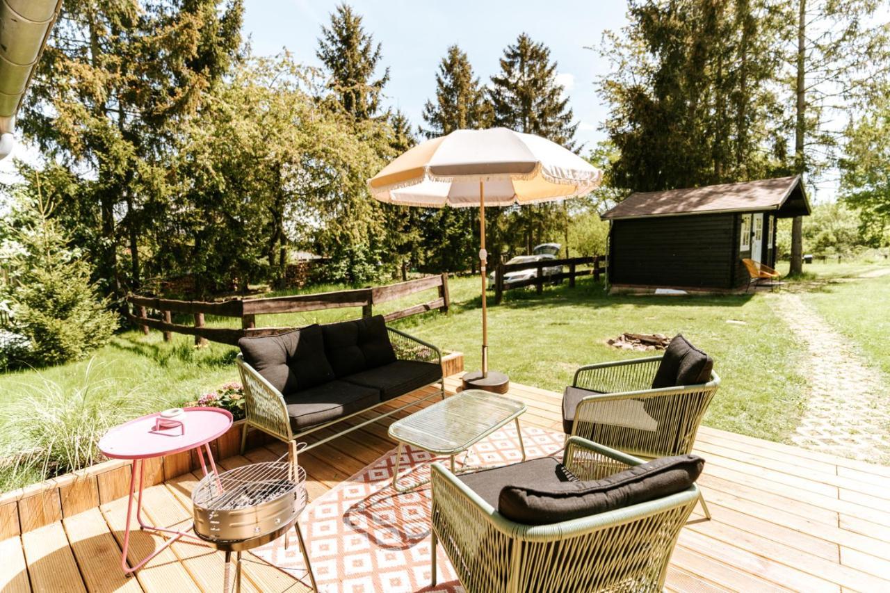 Wunderschoenes Chalet Mit Gaestehaus In Der Natur Mit Fass-Sauna Sangerhausen Exterior photo